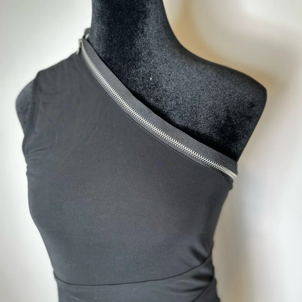 Helmut Lang Asymmetric Zip Midi Dress - Picture 7 of 10